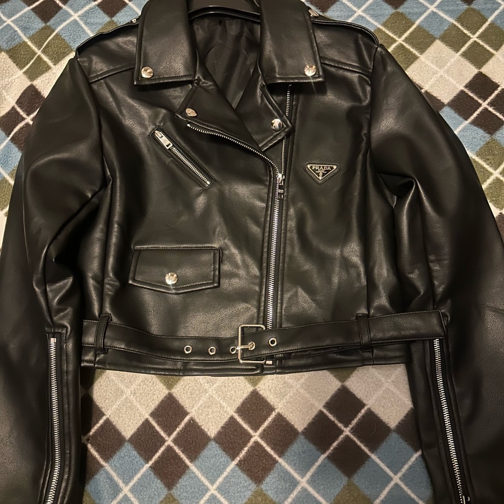 PRADA leather jacket size small